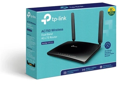 ‏ראוטר כולל מודם סלולרי TP-Link AC750 Archer MR200